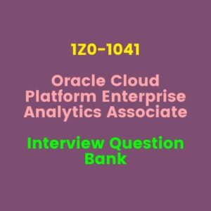1Z0-1041 - Oracle Cloud Platform Enterprise Analytics Associate - Certification Dumps